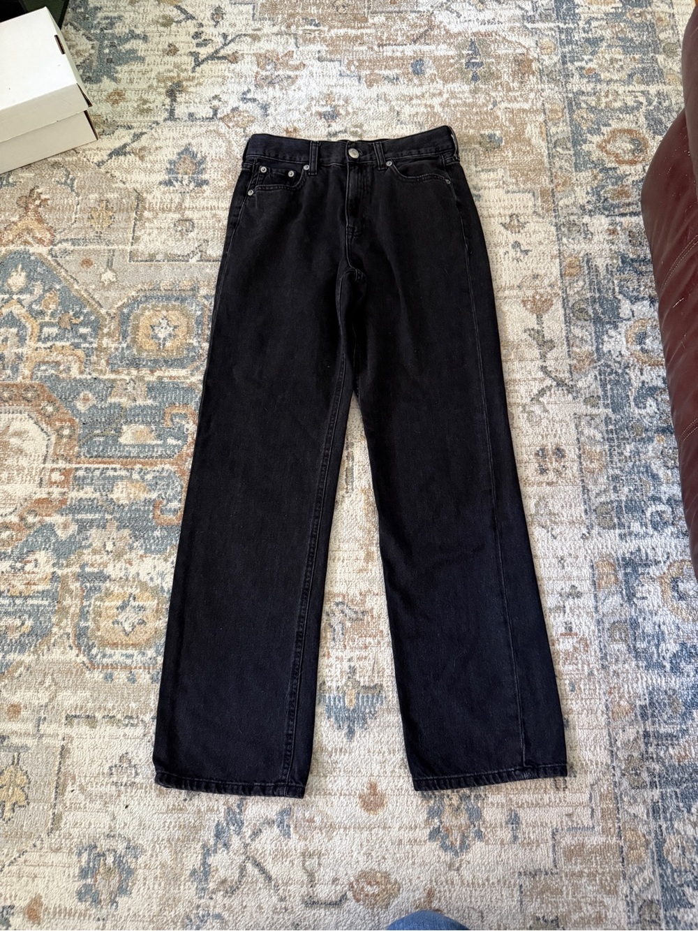 Classic Straight-Leg Black Jeans size 4